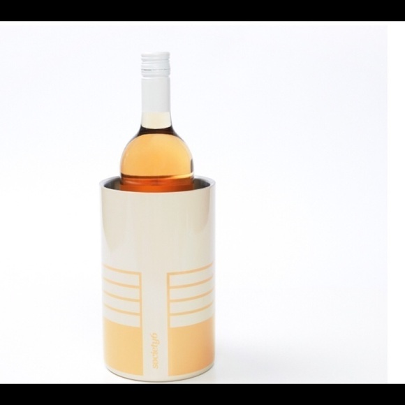 Society 6 white and peach Stainless Steel Wine Chiller - Picture 2 of 8
